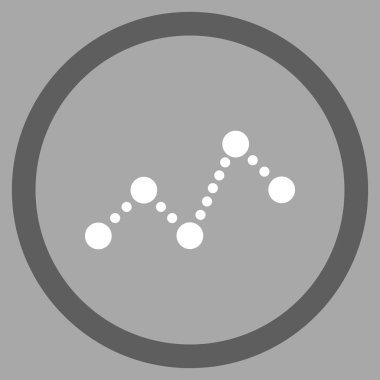Grafik düz yuvarlak vektör simgesi