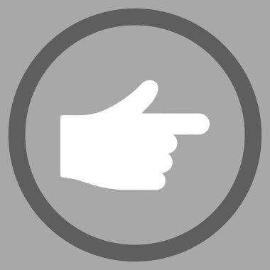 Dizin işaretçisi düz yuvarlak vektör simgesine