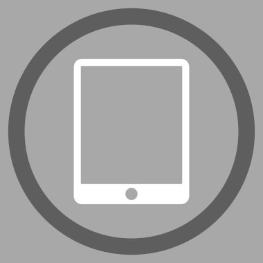 Tablet Pad düz yuvarlak vektör simgesi