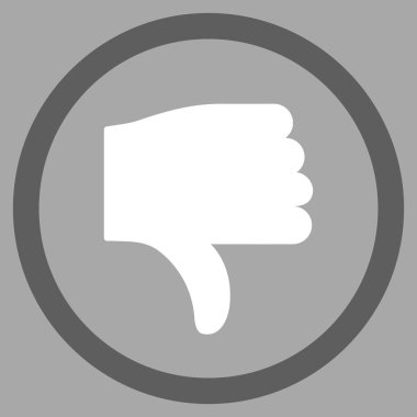 Başparmak düz yuvarlak vektör simgesi