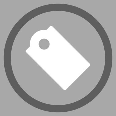 Etiketi düz yuvarlak vektör simgesi