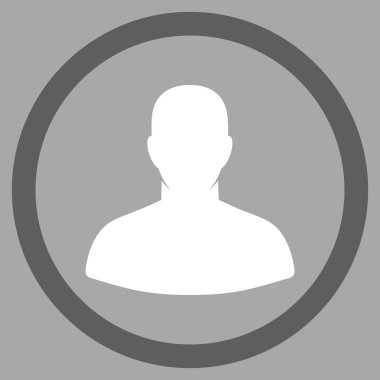 Kullanıcı düz yuvarlak vektör simgesi