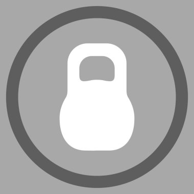 Ağırlık düz yuvarlak vektör simgesi