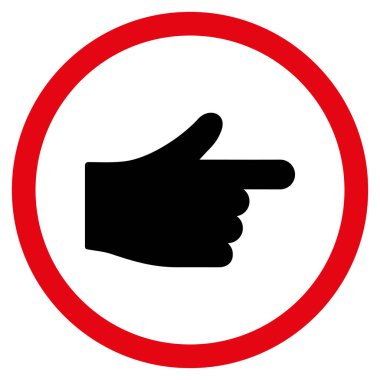 Dizin işaretçisi düz yuvarlak vektör simgesine