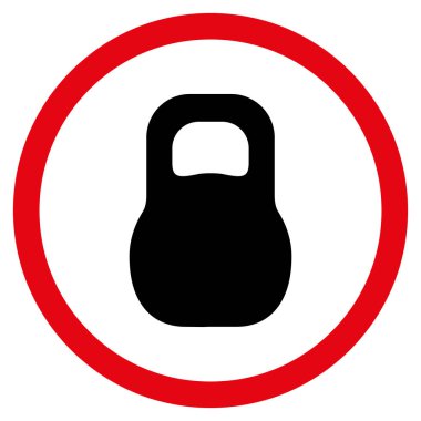 Ağırlık düz yuvarlak vektör simgesi