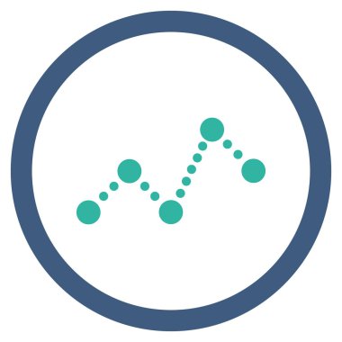 Grafik düz yuvarlak vektör simgesi