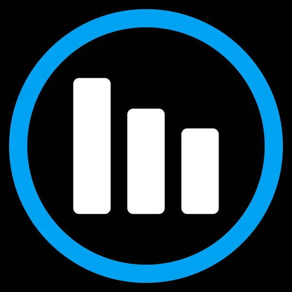 Sávdiagram csökkentése sima lekerekített Vector Icon