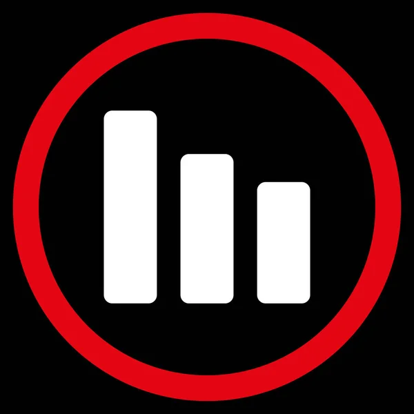 Sávdiagram csökkentése sima lekerekített Vector Icon