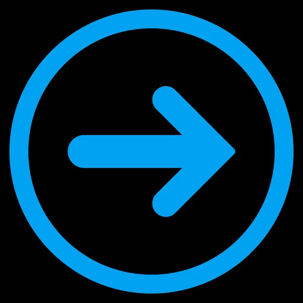 Pijl rechts afgeronde plat Vector Icon — Stockvector