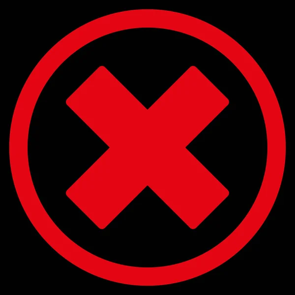 Eliminar X-Cross plano redondeado Vector icono — Archivo Imágenes Vectoriales