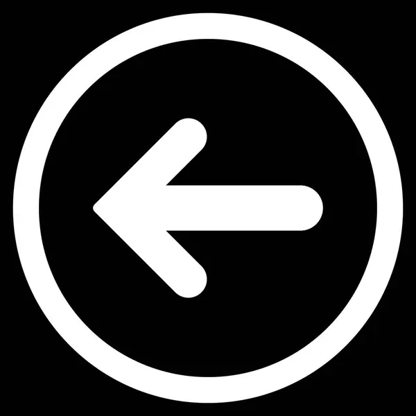 Šipka doleva plochý zaoblený vektorové ikony — Stockový vektor