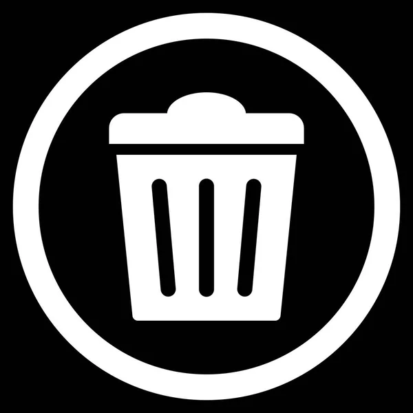 Icône vectorielle arrondie plate de poubelle — Image vectorielle