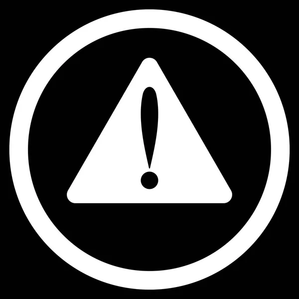 Warning Error Flat Rounded Vector Icon — Stock Vector