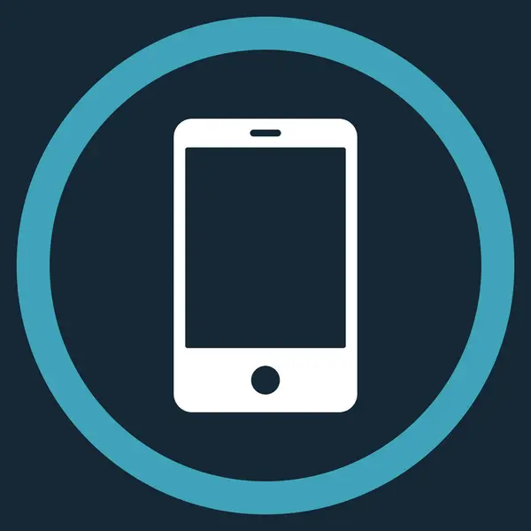Plano smartphone arredondado ícone Vector — Vetor de Stock