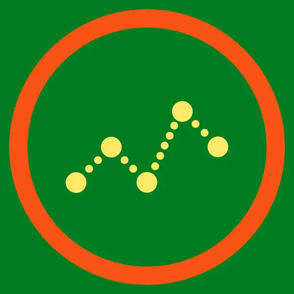 Grafico piatto arrotondato icona vettoriale — Vettoriale Stock