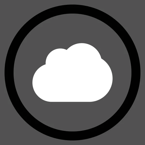 Nube plana redondeada Vector icono — Vector de stock