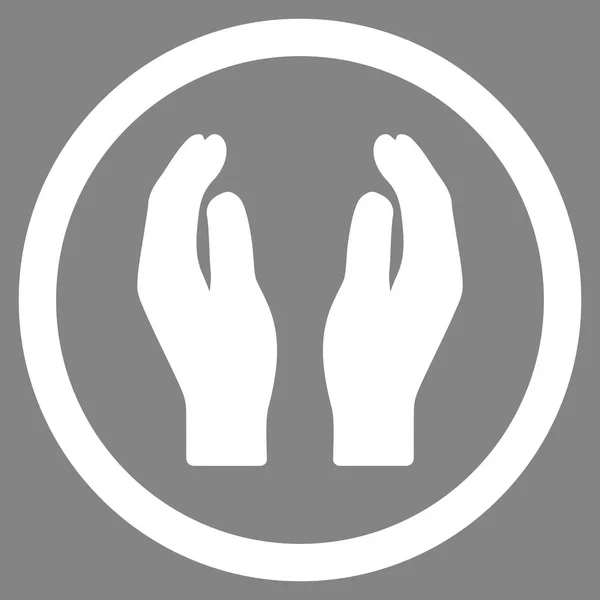 Aplausos Mãos Flat Rounded Vector Icon —  Vetores de Stock