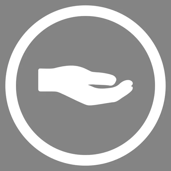 Compartir mano plana redondeada Vector icono — Vector de stock