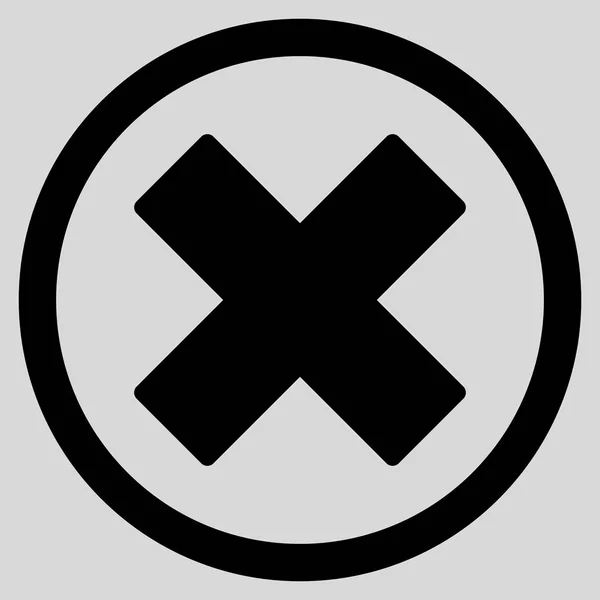Eliminar X-Cross plano redondeado Vector icono — Archivo Imágenes Vectoriales