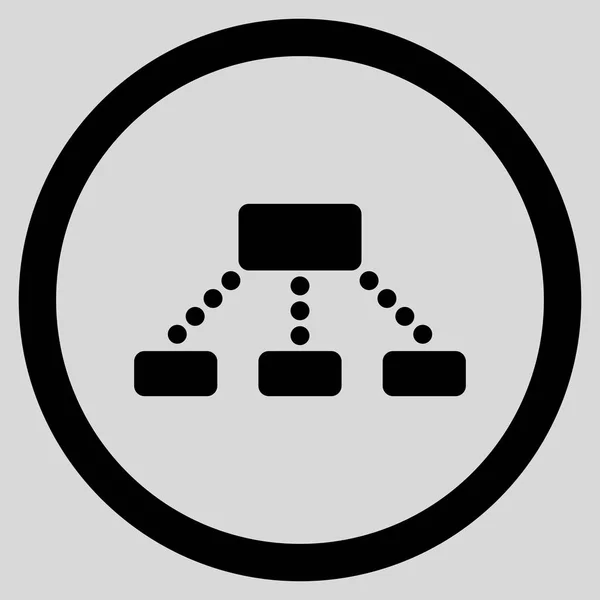 Jerarquía plana redondeada Vector icono — Archivo Imágenes Vectoriales