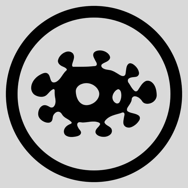 Вирусная плоская круглая векторная икона — стоковый вектор