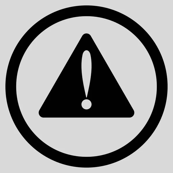 Warning Error Flat Rounded Vector Icon — Stock Vector