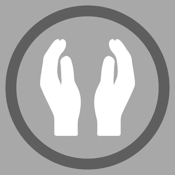 Aplausos Mãos Flat Rounded Vector Icon —  Vetores de Stock