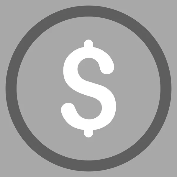 Dólar plano redondeado Vector icono — Vector de stock