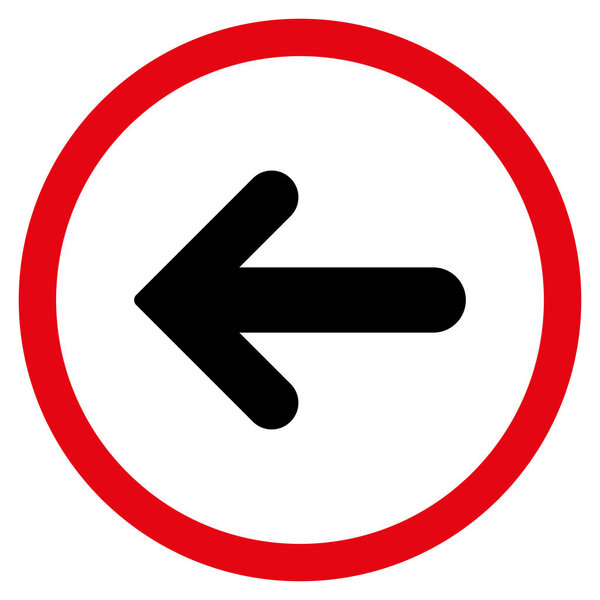 Arrow Left Flat Rounded Vector Icon