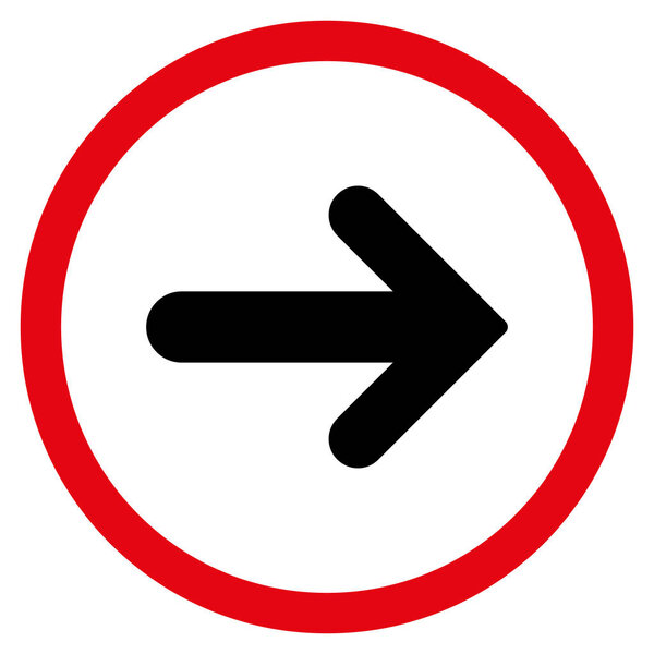 Arrow Right Flat Rounded Vector Icon
