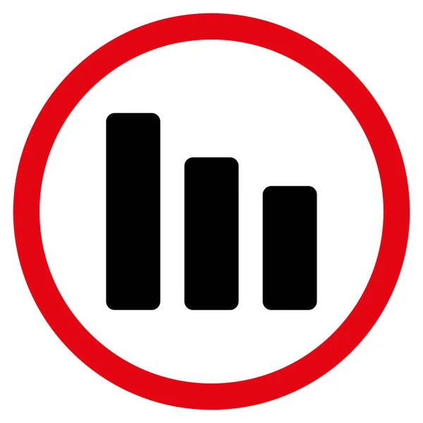 Sávdiagram csökkentése sima lekerekített Vector Icon
