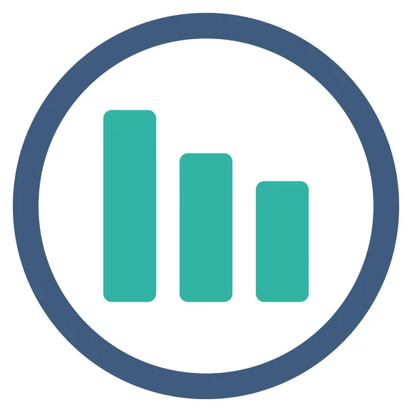 Sávdiagram csökkentése sima lekerekített Vector Icon
