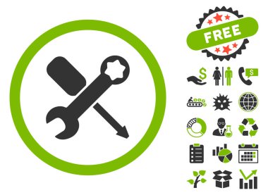 Araçlar düz vektör simgesi Bonus ile