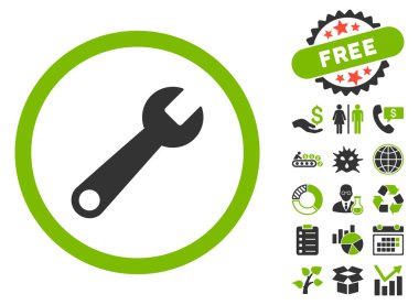 Anahtar düz vektör simgesine Bonus ile