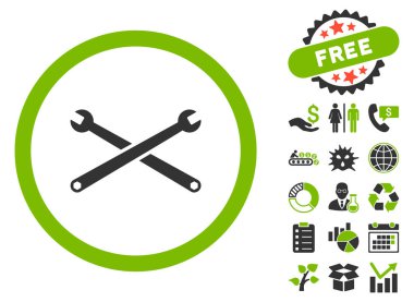 Bonus ile anahtarı düz vektör simgesi