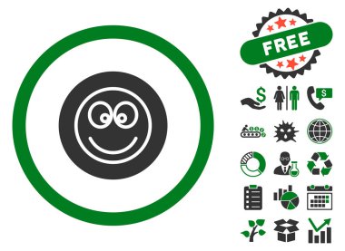 Düz vektör simge Bonus ile gülümse