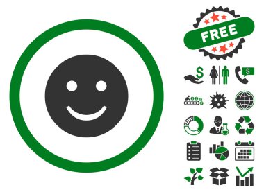 Düz vektör simge Bonus ile gülümse