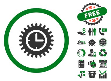 Bonus ile zaman seçenekleri düz vektör simgesi