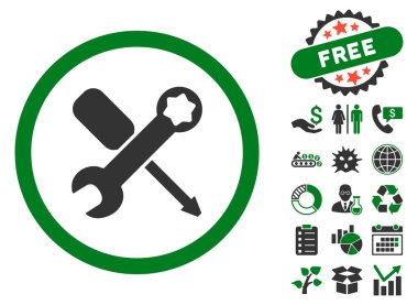 Araçlar düz vektör simgesi Bonus ile