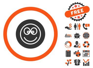 Düz vektör simge Bonus ile gülümse