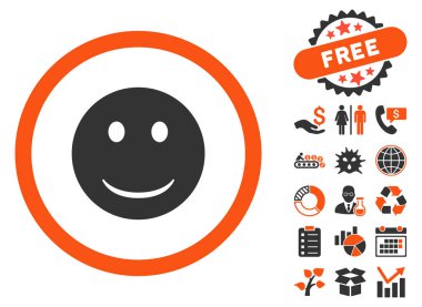 Düz vektör simge Bonus ile gülümse