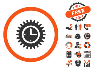 Bonus ile zaman seçenekleri düz vektör simgesi