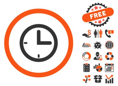 Bonus ile zaman düz vektör simgesi