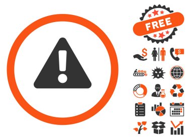 Uyarı düz vektör simgesi Bonus ile