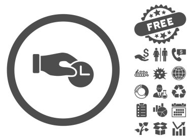 Zaman özellikleri düz vektör simge Bonus ile