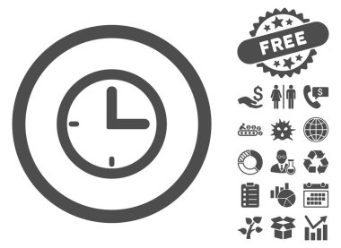 Bonus ile zaman düz vektör simgesi