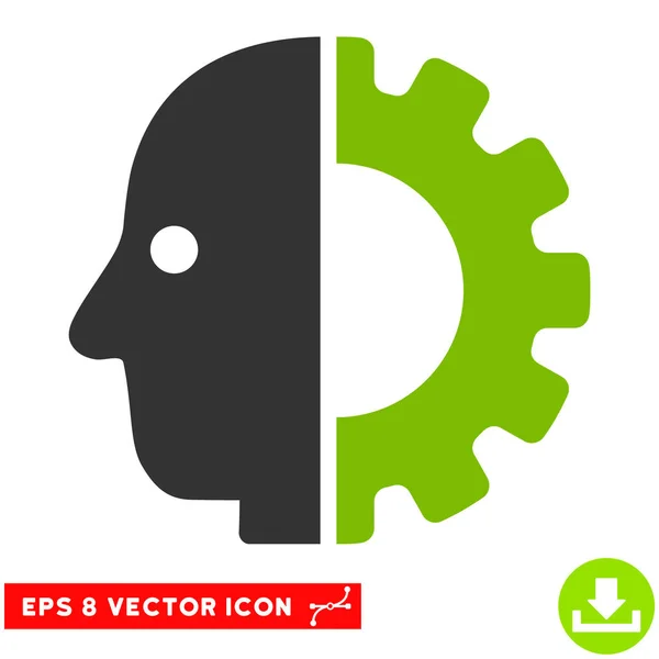 Cyborg cabeza Vector Eps icono — Vector de stock