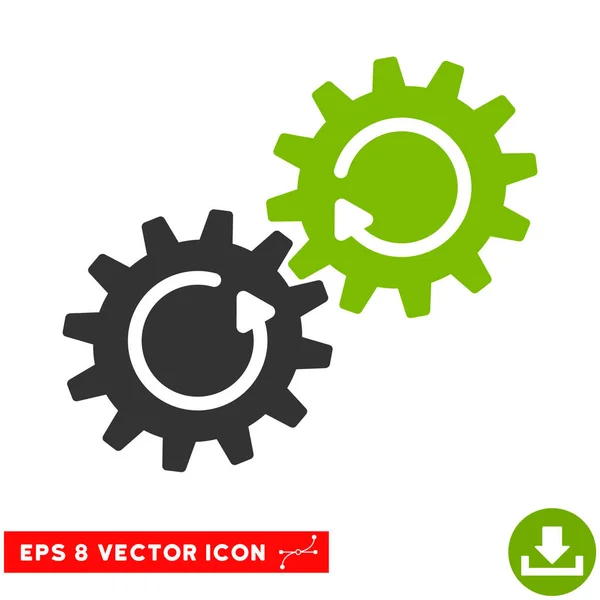 Getriebemechanismus Rotationsvektor eps Symbol — Stockvektor