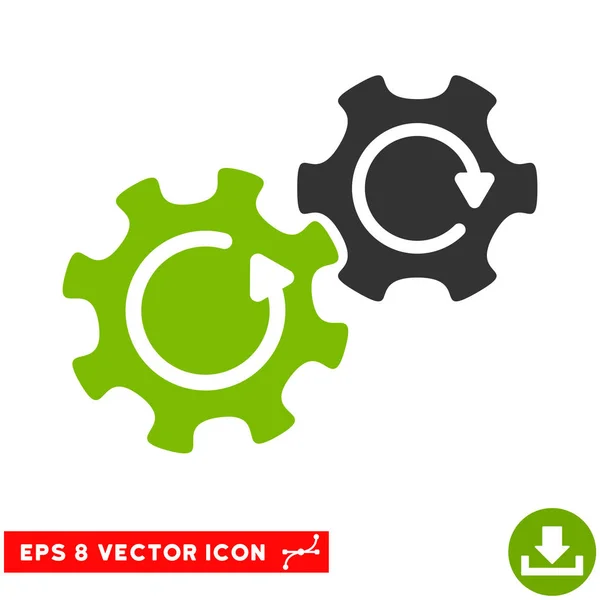 Engranajes de rotación Vector Eps icono — Vector de stock