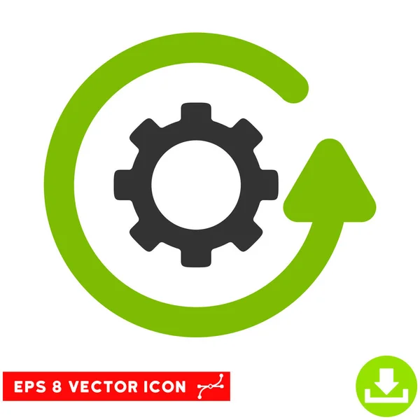 Icône de direction de rotation de roue dentée vecteur Eps — Image vectorielle